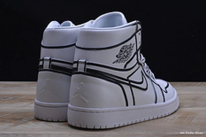 1st Kicks air nike white 1320 jordan pencil” 3d hand-painted mens Comfortable “comic 1 retro aa4724- 1123